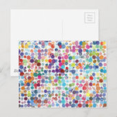 Waterverf Splash Dot Patroon Briefkaart (Voorkant / Achterkant)