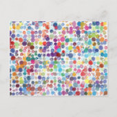 Waterverf Splash Dot Patroon Briefkaart (Voorkant)
