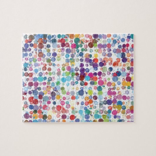 Waterverf Splash Dot Patroon Legpuzzel (Horizontaal)