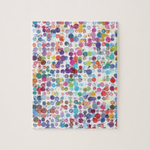 Waterverf Splash Dot Patroon Legpuzzel