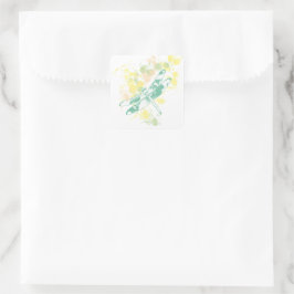 Waterverf Splash Dragonfly Square Sticker