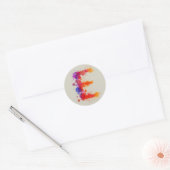 Waterverf Splash E Ronde Sticker (Envelop)