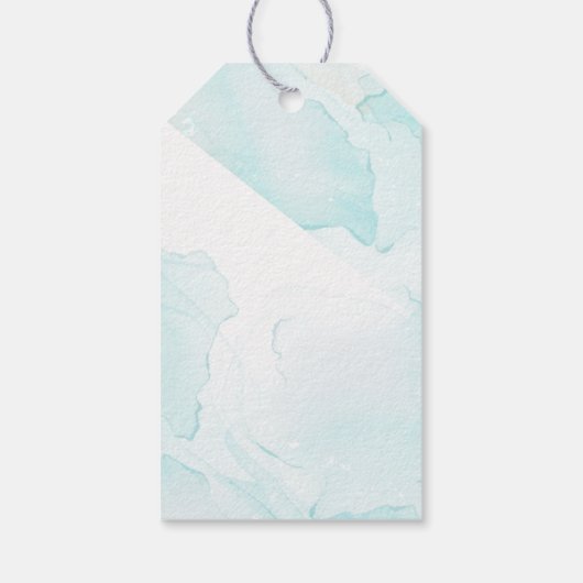 Waterverf splash Eerste heilige communie dank u Cadeaulabel (Achterkant)