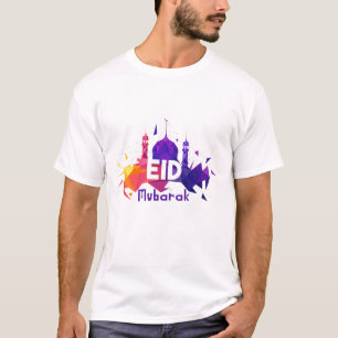 Waterverf Splash Eid Mubarak Mannen T-shirts