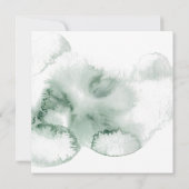 Waterverf Splash Elegante tweekleurige bruiloft Kaart (Achterkant)