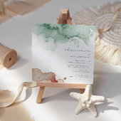 Waterverf Splash Elegante tweekleurige bruiloft Kaart