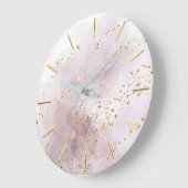 waterverf splash | faux glitter-ontwerp grote klok (Hoek)