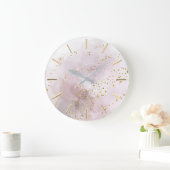 waterverf splash | faux glitter-ontwerp grote klok (Huis)