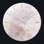 waterverf splash | faux glitter-ontwerp grote klok<br><div class="desc">The glitter is just simulated</div>
