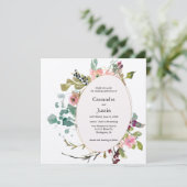 Waterverf Splash Floral Kaart (Staand voorkant)