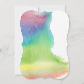 Waterverf Splash Flower Flamingo Vrijgezellenfeest Kaart (Achterkant)