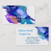 waterverf splash geschilderd aangepaste dubbelzijd visitekaartje (Voorkant / Achterkant)