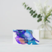 waterverf splash geschilderd aangepaste dubbelzijd visitekaartje (Staand voorkant)