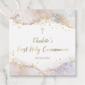 waterverf splash glitter Eerste Communie Bedankjes Labels (Voorkant)