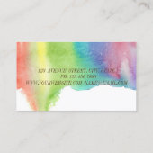 Waterverf Splash, Gold Lijst Visitekaartje (Achterkant)