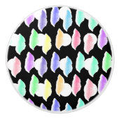 Waterverf Splash. Keramische Knop (Voorkant)