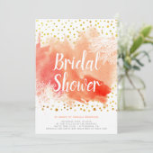 Waterverf splash koraalrif bruiloft vrijgezellenfe kaart (Staand voorkant)