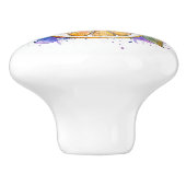 Waterverf Splash Lemons Keramische Knop (Zijkant)