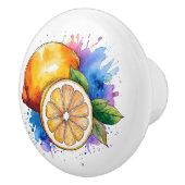 Waterverf Splash Lemons Keramische Knop (Rechts)