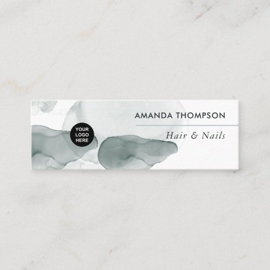 Waterverf splash mini visitekaartje (Voorkant)