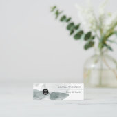 Waterverf splash mini visitekaartje (Staand voorkant)