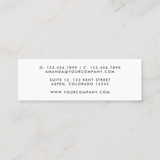 Waterverf splash mini visitekaartje (Achterkant)