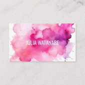 Waterverf Splash QR Code Social Media Modern Visitekaartje (Voorkant)