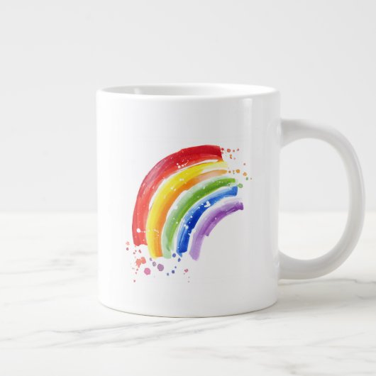 Waterverf Splash Rainbow Grote Koffiekop (Rechts)
