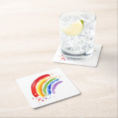 Waterverf Splash Rainbow Kartonnen Onderzetters (Insitu)