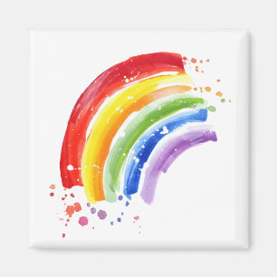 Waterverf Splash Rainbow Magneet