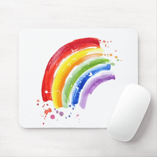Waterverf Splash Rainbow Muismat (Met muis)