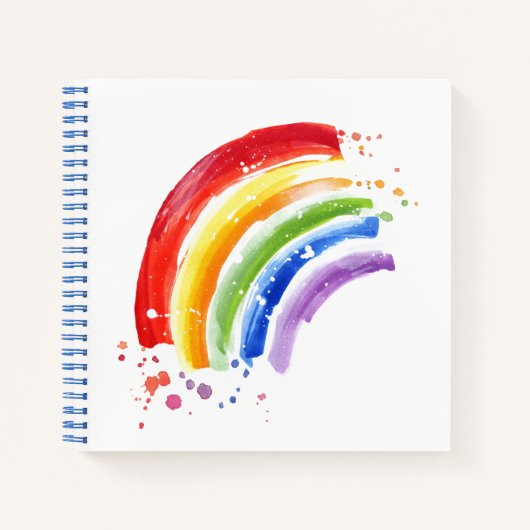 Waterverf Splash Rainbow Notitieboek (Voorkant)