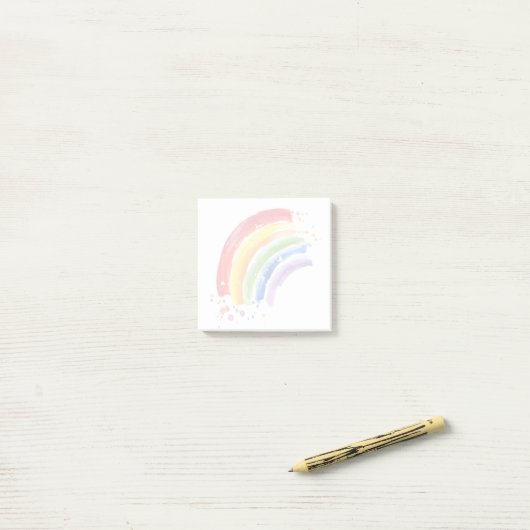 Waterverf Splash Rainbow Post-it® Notes (Op bureau)