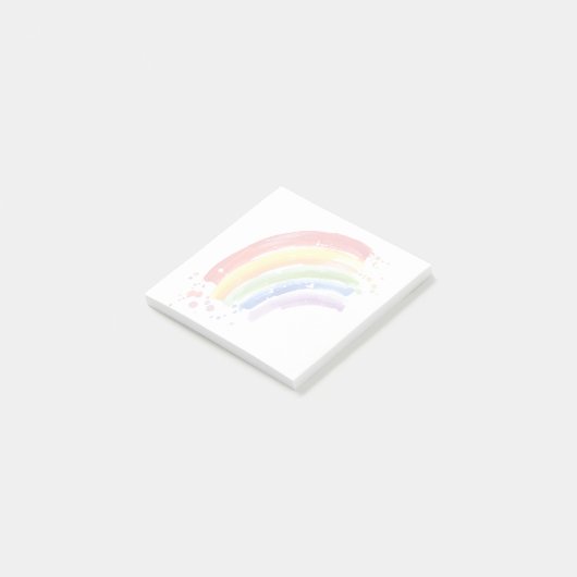 Waterverf Splash Rainbow Post-it® Notes (Schuin)
