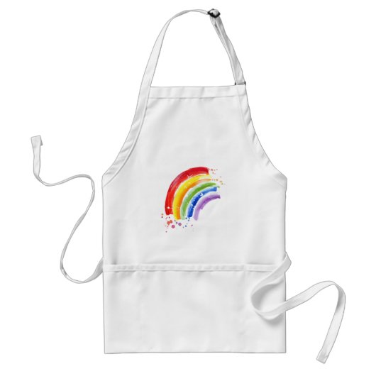 Waterverf Splash Rainbow Standaard Schort (Voorkant)