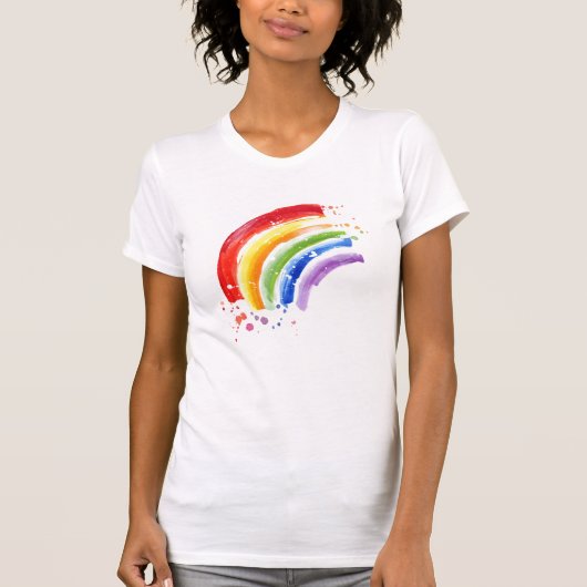Waterverf Splash Rainbow T-shirt (Voorkant)