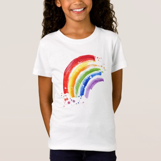 Waterverf Splash Rainbow T-shirt (Voorkant)