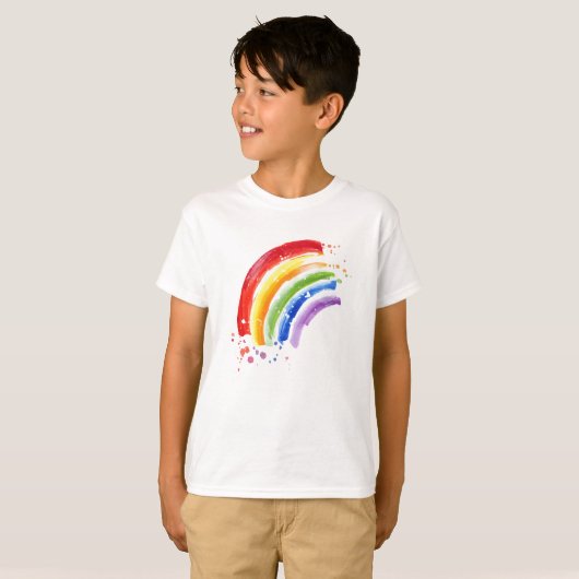 Waterverf Splash Rainbow T-shirt (Voorkant volledig)