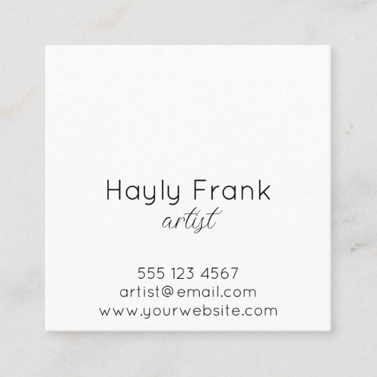 Waterverf Splash Rainbow Vierkante Visitekaartje (Voorkant)