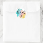 Waterverf splash regenboog dank u sticker (Tas)
