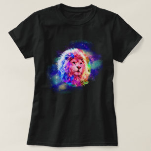 Waterverf Splash Universe Lion T-shirt