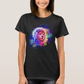 Waterverf Splash Universe Lion T-shirt (Voorkant)