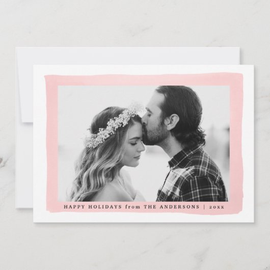 Waterverf Splash | Vakantieknopkaart Feestdagenkaart (Voorkant)