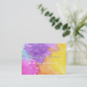 Waterverf splash Visitekaartje (Staand voorkant)
