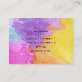 Waterverf splash Visitekaartje (Achterkant)