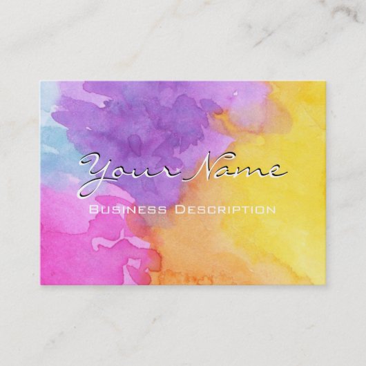 Waterverf splash Visitekaartje (Voorkant)