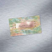 Waterverf Splashes, penseelstreek, gouden Lijst Magnetisch Visitekaartje (Voorbeeld)