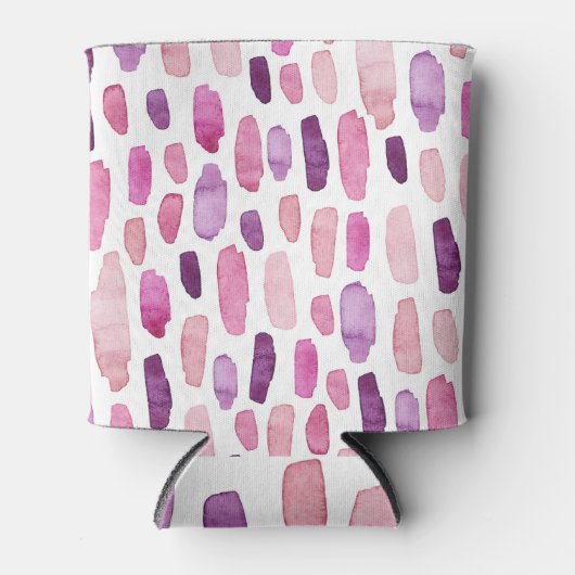 Waterverf Splashes: roze, Paarse. Blikjeskoeler (Voorkant)