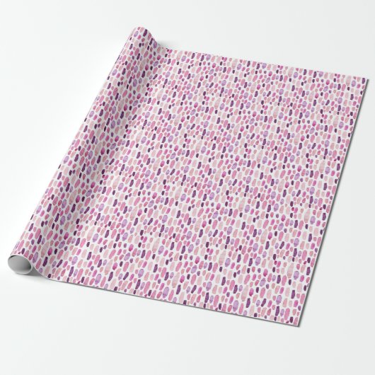 Waterverf Splashes: roze, Paarse. Cadeaupapier (Uitgerold)