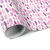 Waterverf Splashes: roze, Paarse. Cadeaupapier (Rol Hoek)